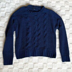 American Eagle Crew Neck Blue Knit Sweater Size S